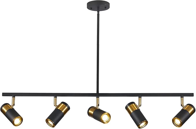 4 Lights Matte Black Track Lighting Modern Flush Mount Ceiling Light Modern