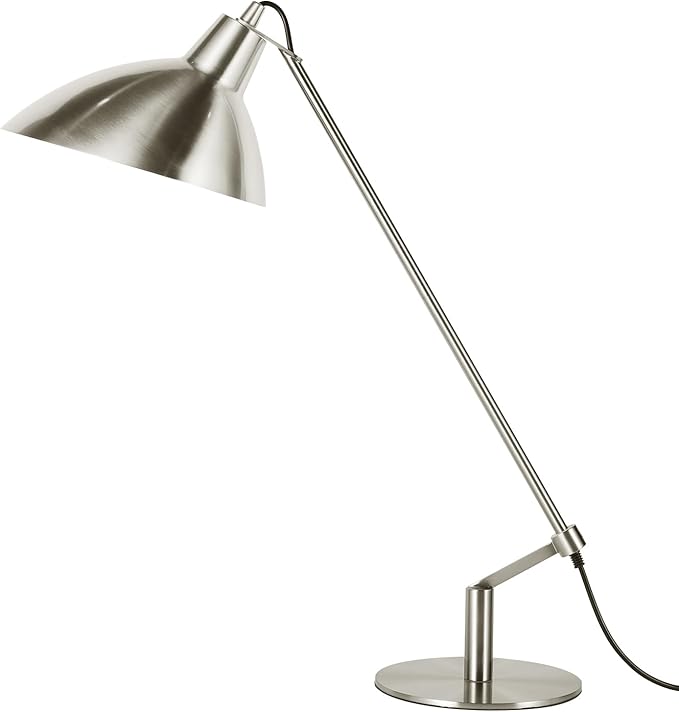 Modern Industrial 100% Metal Table Lamp 22", Soft White Light (3000K) with Adjustable