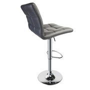 Square PU Leather Adjustable Bar Stools with Back, Square Back Bar Stools Set of 2