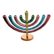 Yair Emanuel Anodized Aluminum Hanukkah Menorah with Bright Colors