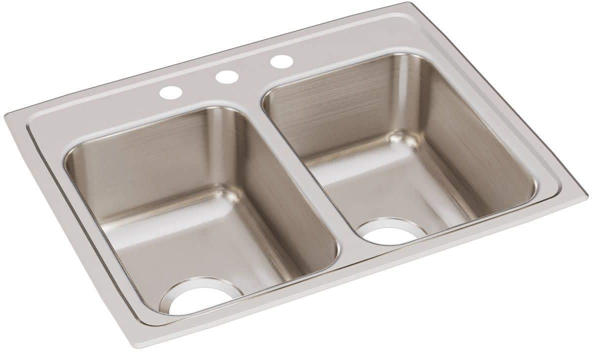 LR25193 Lustertone Classic Equal Double Bowl Stainless Steel Drop-in Sink