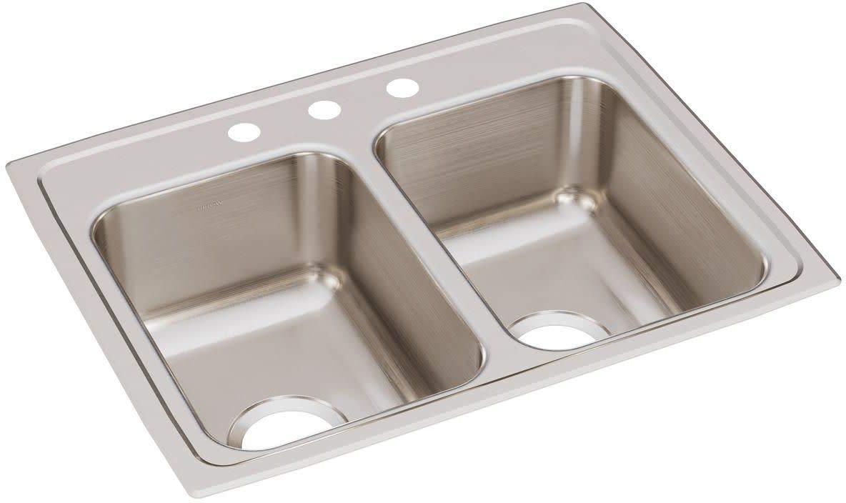 LR25193 Lustertone Classic Equal Double Bowl Stainless Steel Drop-in Sink