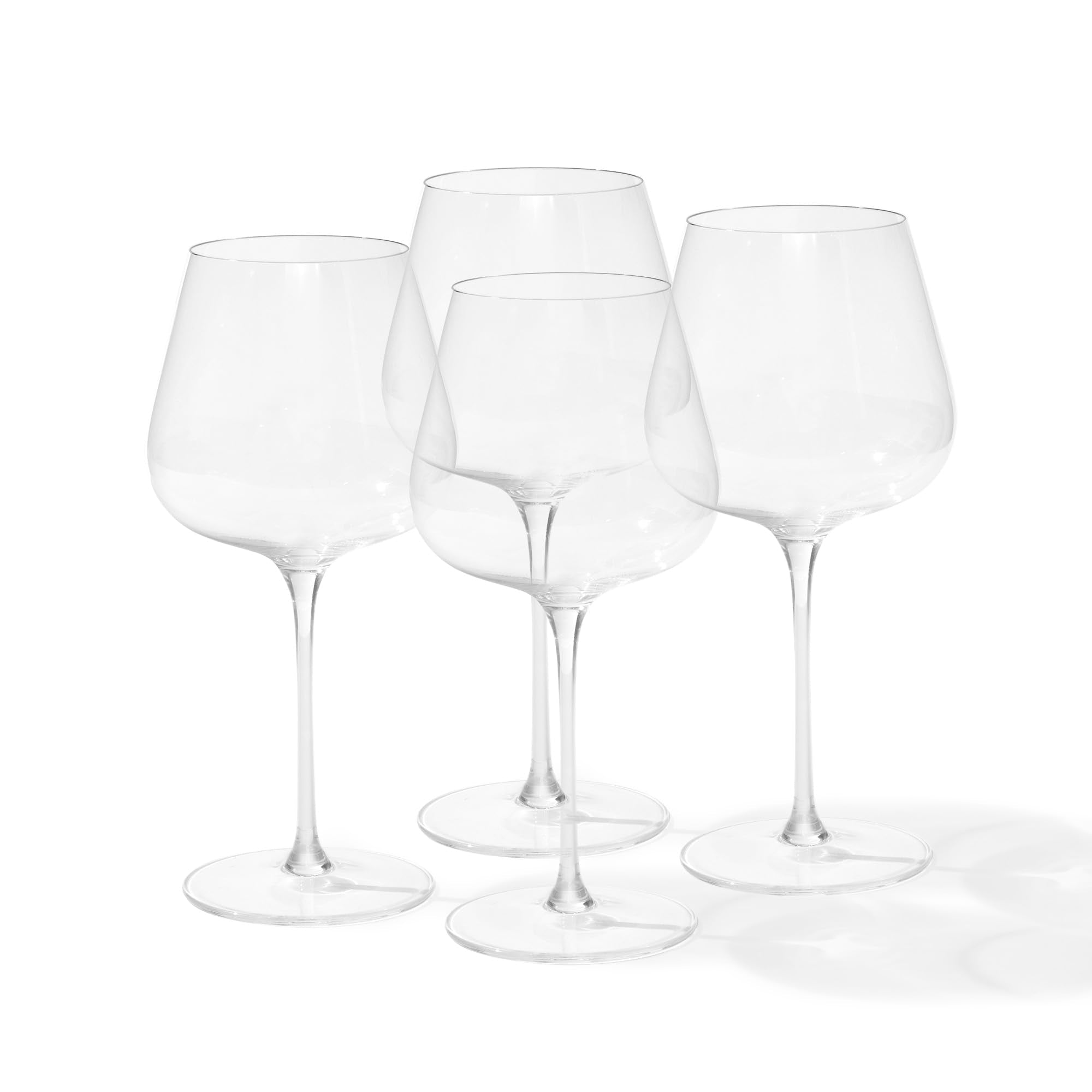 Red Wine Glasses - Set of 4 - Dishwasher Safe - Crafted in Germany