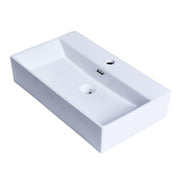 Sink, DeerValley, 21”x18”Rectangular Drop-in Sink for Bathroom Ceramic Vessel Sink