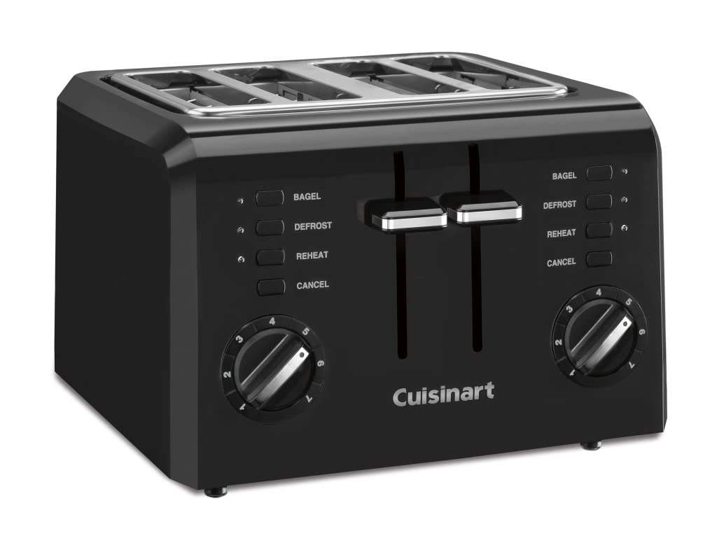 Cuisinart CPT-142BK 4-Slice Compact Plastic Toaster, Black