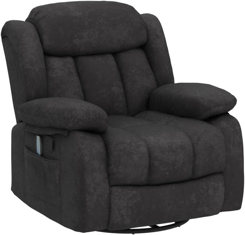 Massage Swivel Rocker Recliner Chair with Heat and Vibration