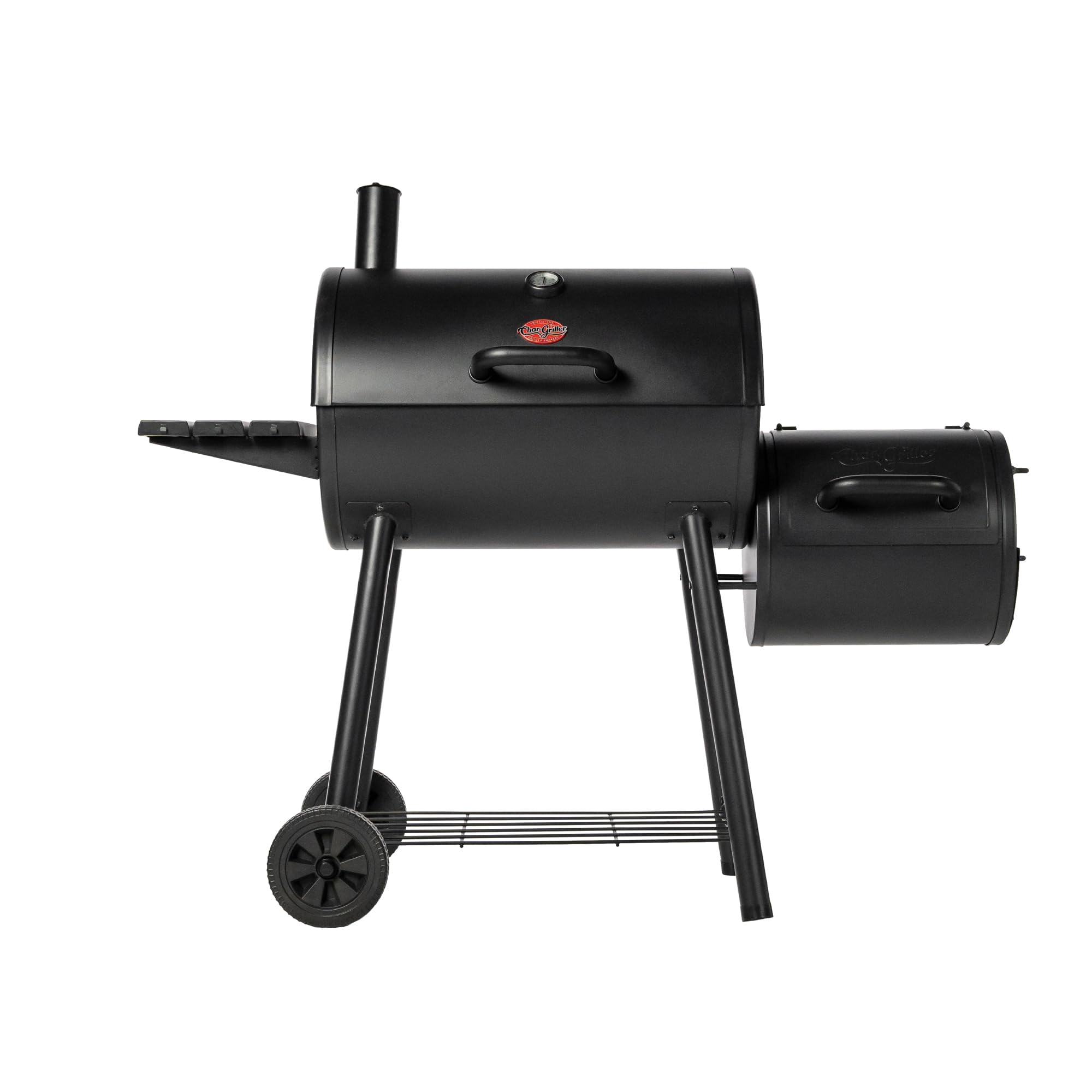 Smokin Pro Charcoal Grill and Offset Smoker with Side Fire Box, Dual Damper Control