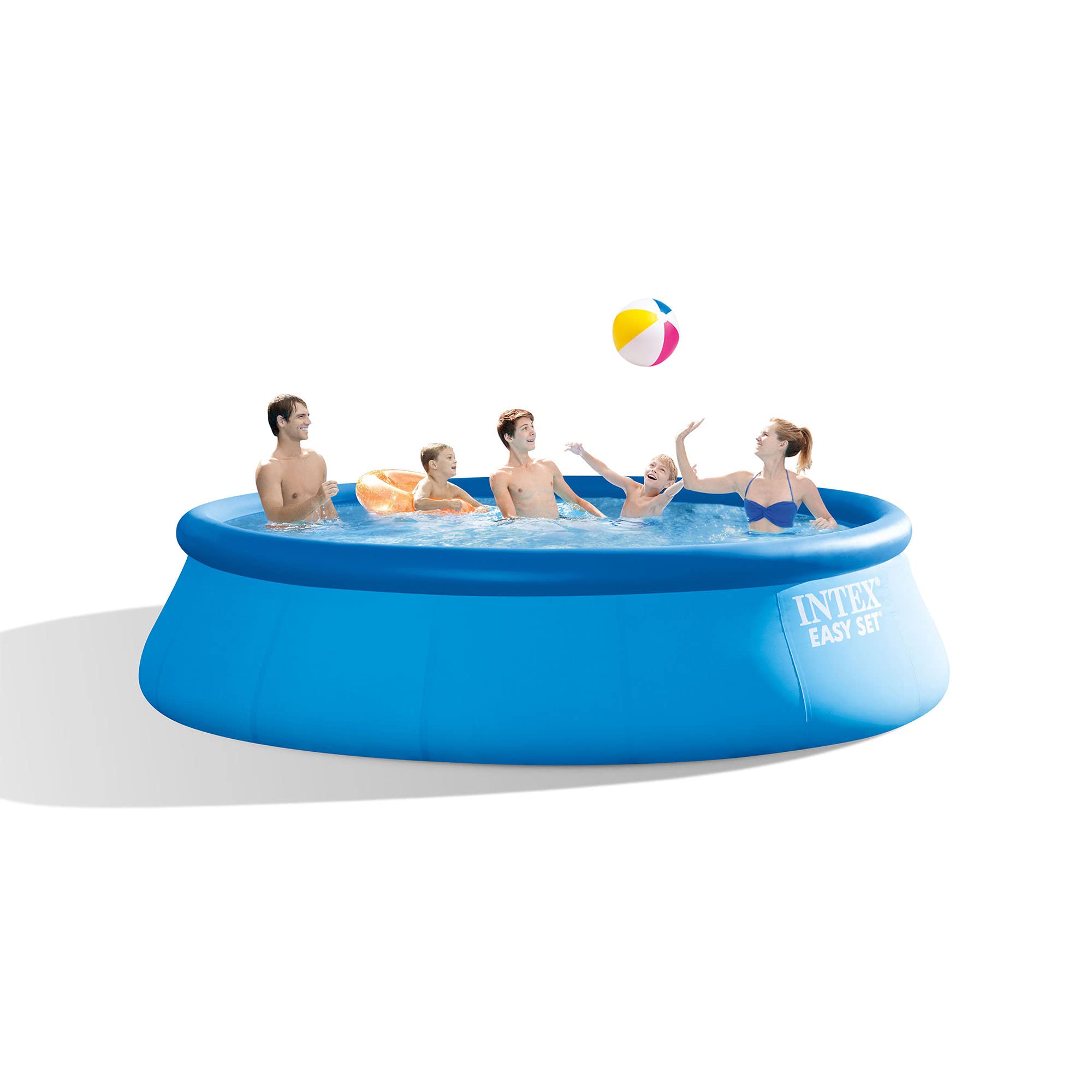 Easy Set Outdoor Above Ground Swimming Pool Kit with Ladder, Cover, 1000 GPH