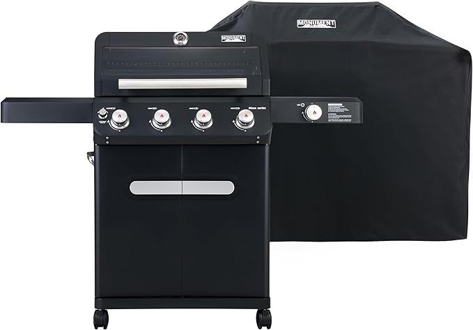 Outdoor Barbecue Stainless Steel 4 Burner Propane Gas Grill, 62