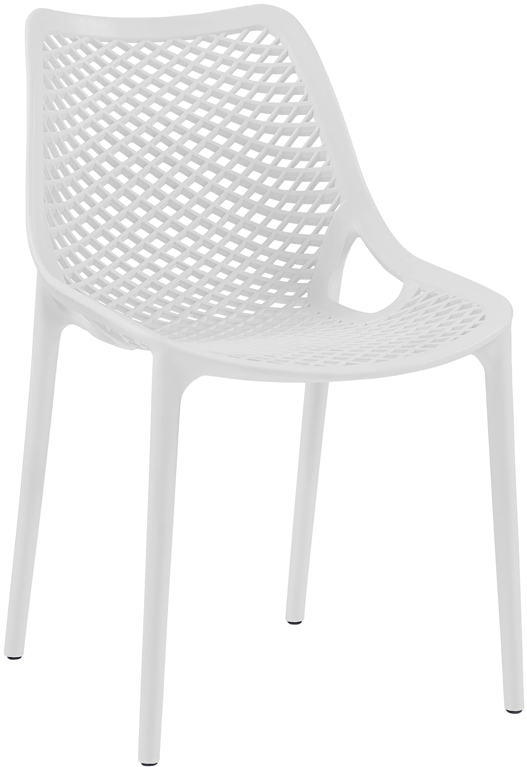 Contemporary Patio Dining Chair with Polypropylene Plastic, Weather Resisting
