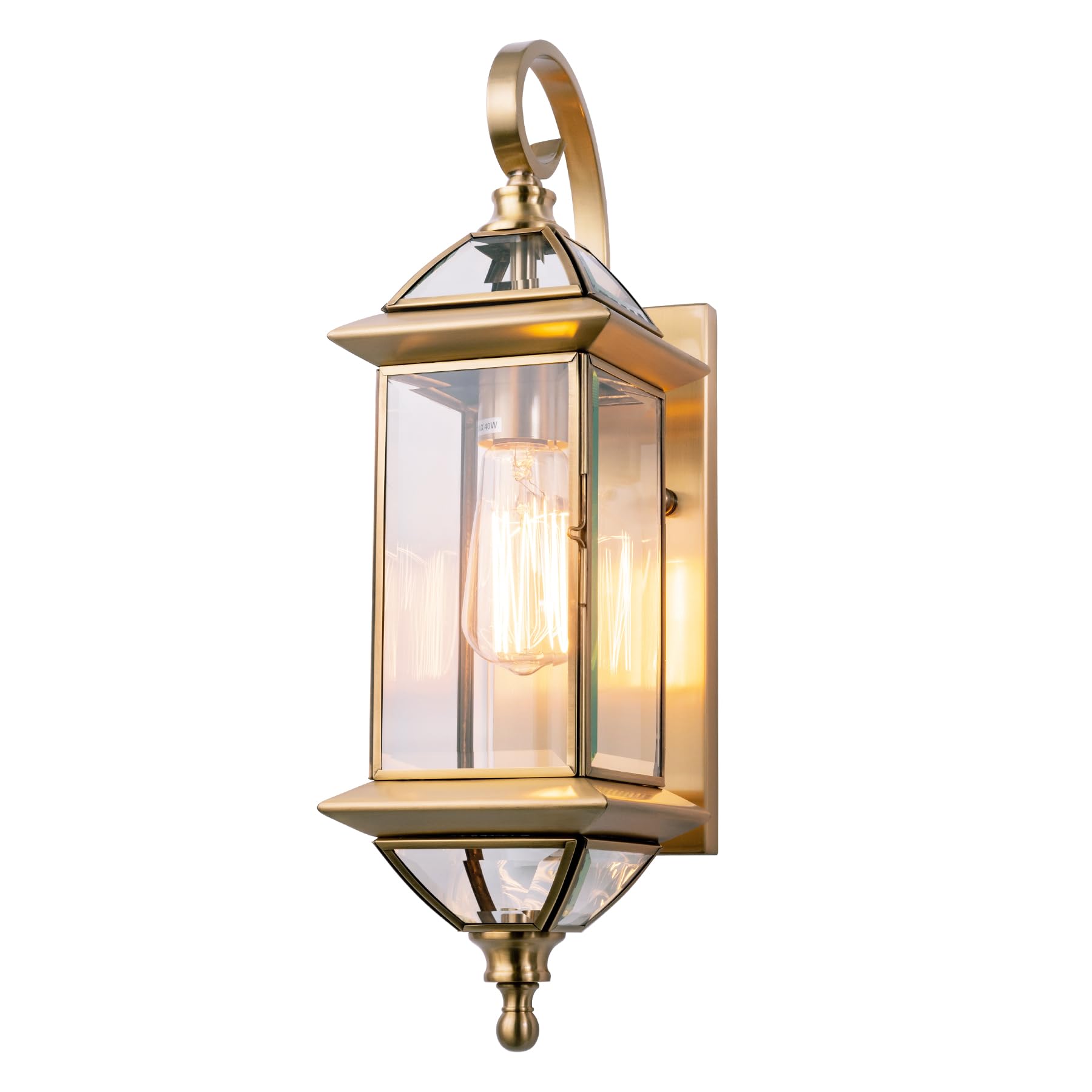 Outdoor Wall Light Fixtures with 2 LED Bulbs, Exterior Wall Mount Lanterns