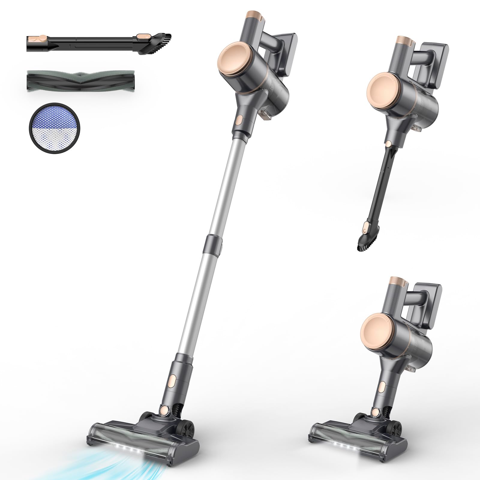 N8 Cordless Vacuum Cleaner, Lightweight Stick Vacuum with Powerful Suction