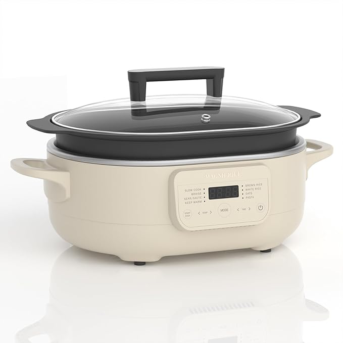 6 Quart Multi-Cooker, with 8-in-1 Casserole Programmable Slow Cooker