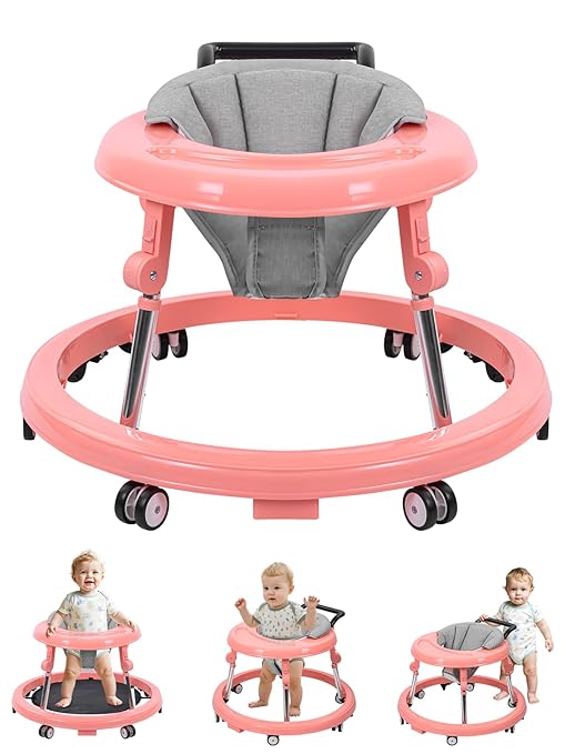 Wheels: Adjustable Height & Foldable Design, Mute Wheels & Anti-Rollover Feature