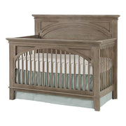 Traditional Wood Convertible Crib in Sandwash Gray