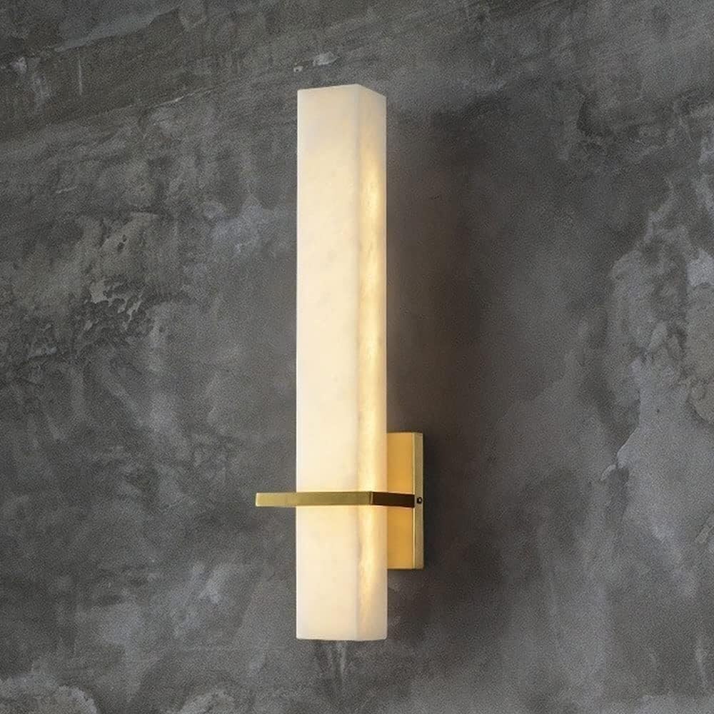 Brass Marble Wall Sconce Modern Gold Bathroom Vanity Wall Light Bar Hardwired