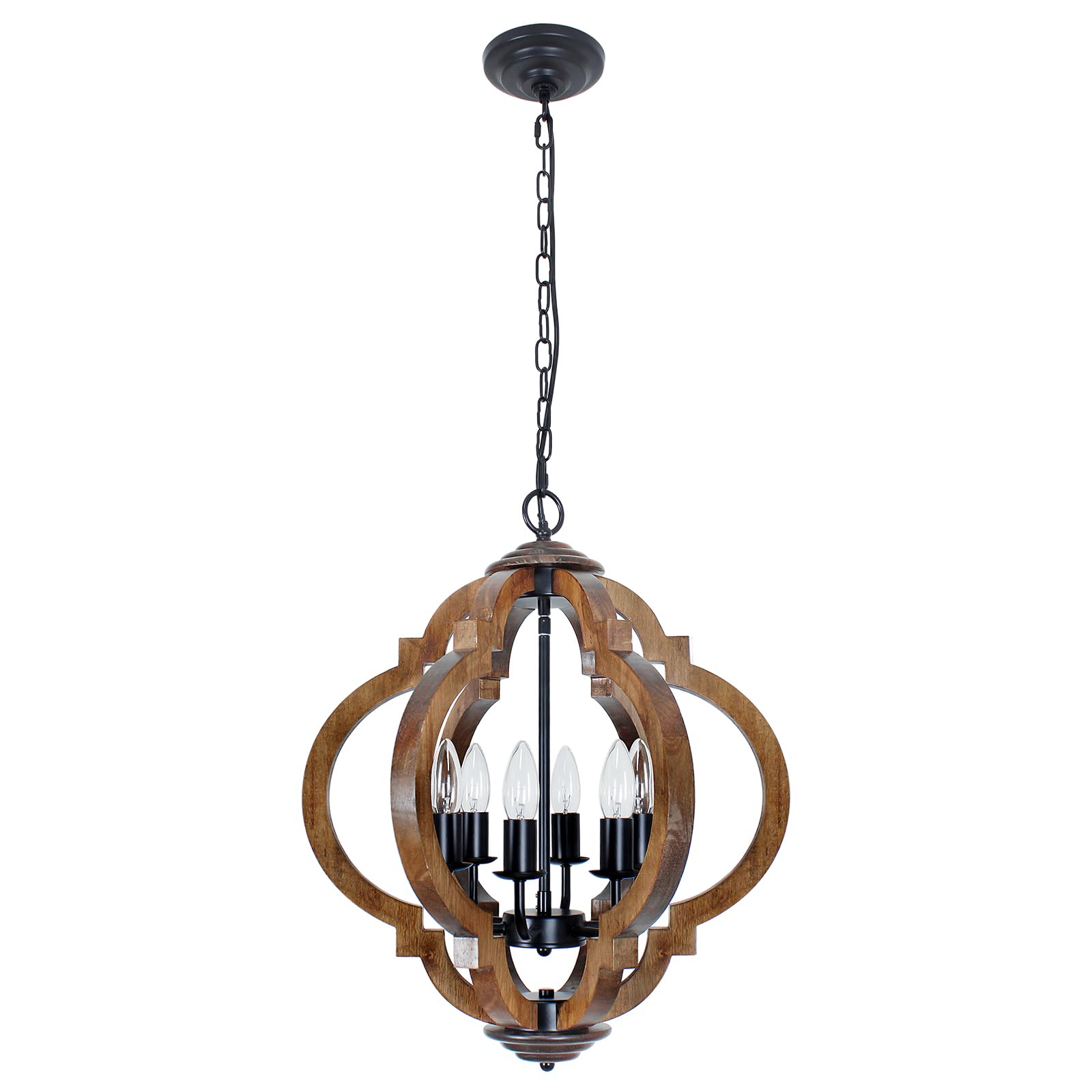 Chandeliers for Dining Room, Rustic Wood Chandelier Light Fixture