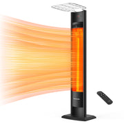Outdoor Indoor Electric Patio Heater, 1500W 38.5" Portable Tower Infrared Heaer