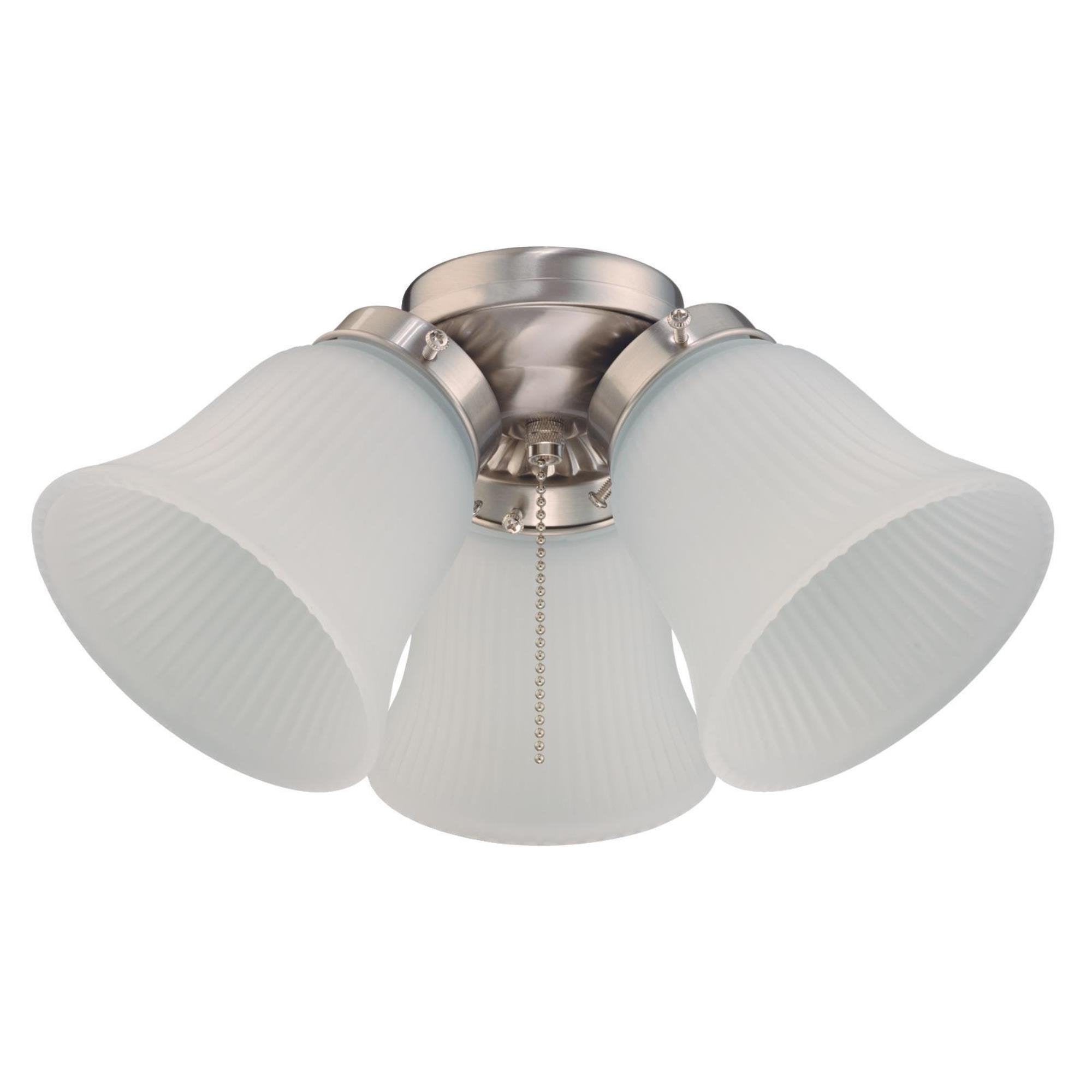 7784900 Three LED Cluster Ceiling Fan Light Kit, Brushed Nickel Finish