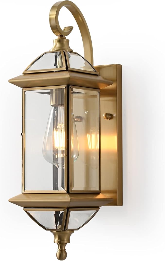 18.5" H Copper Outdoor Wall Lights Exterior Waterproof Wall Sconce Light Fixture