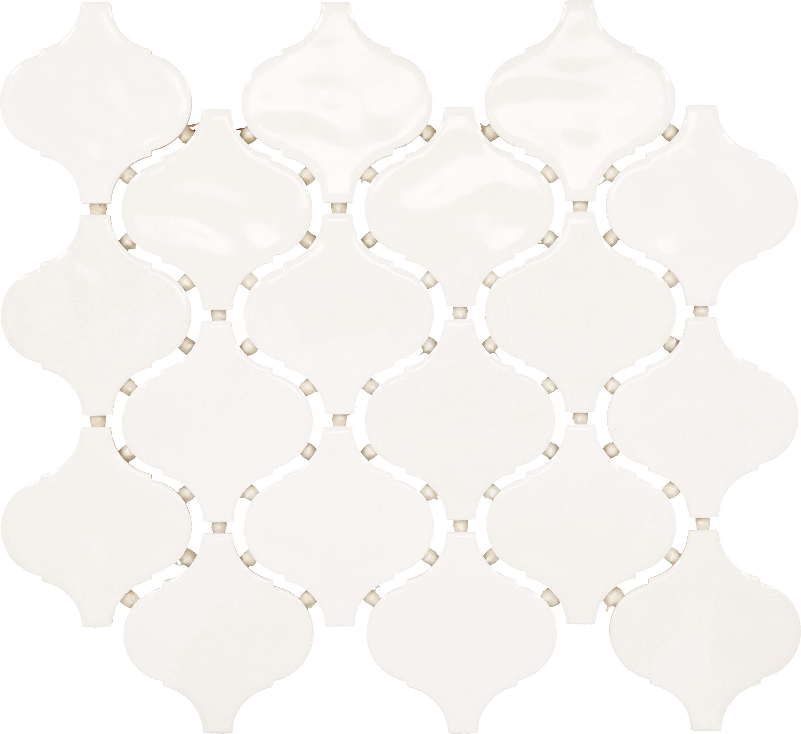 Mesmerist 11" X 12" Ceramic Arabesque Mosaic Tile in Spirit Gloss (10 PC Per Carton)
