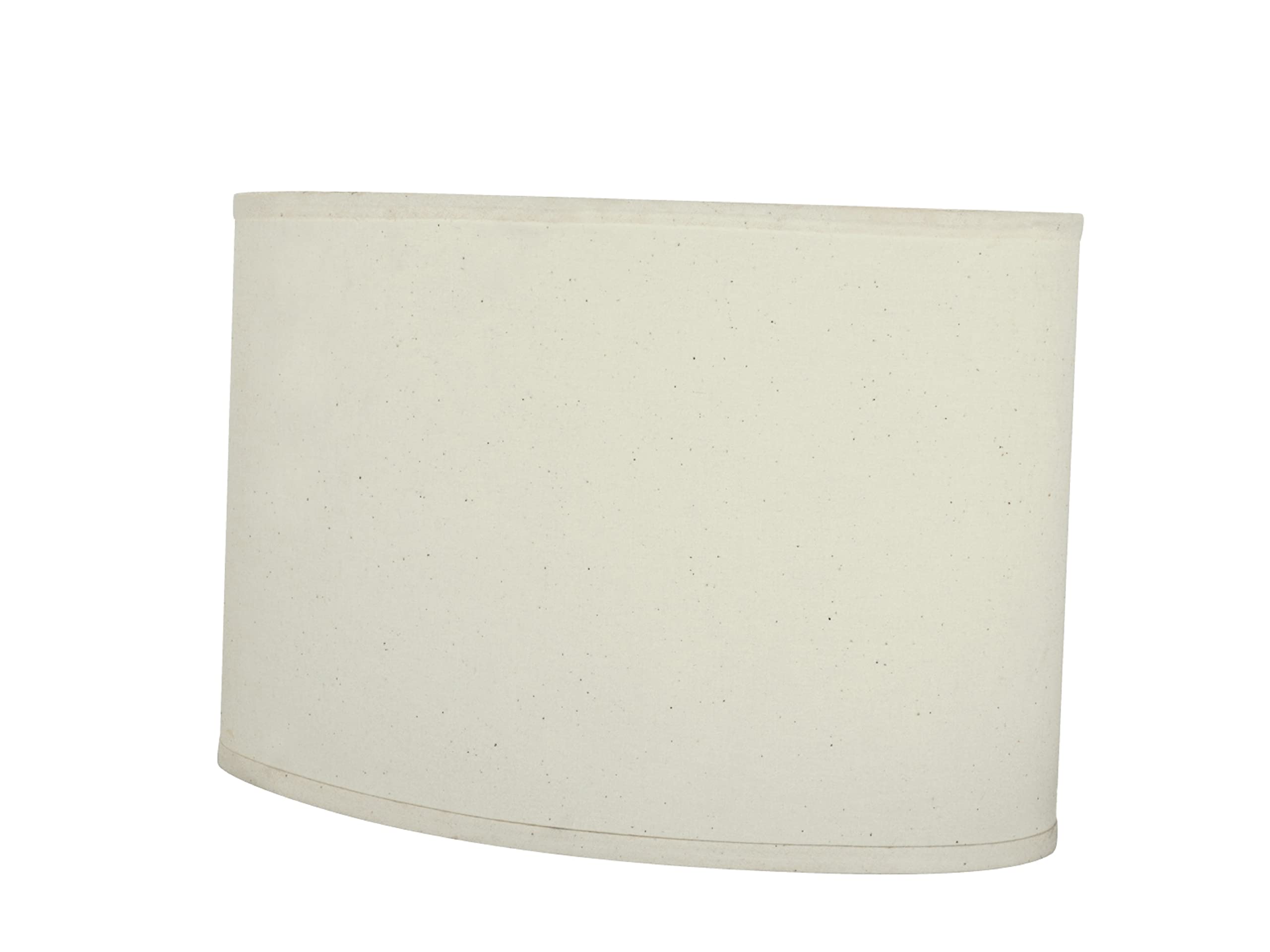 37041A Transitional Oval Hardback Shaped Spider Construction Lamp Shade in Off-White