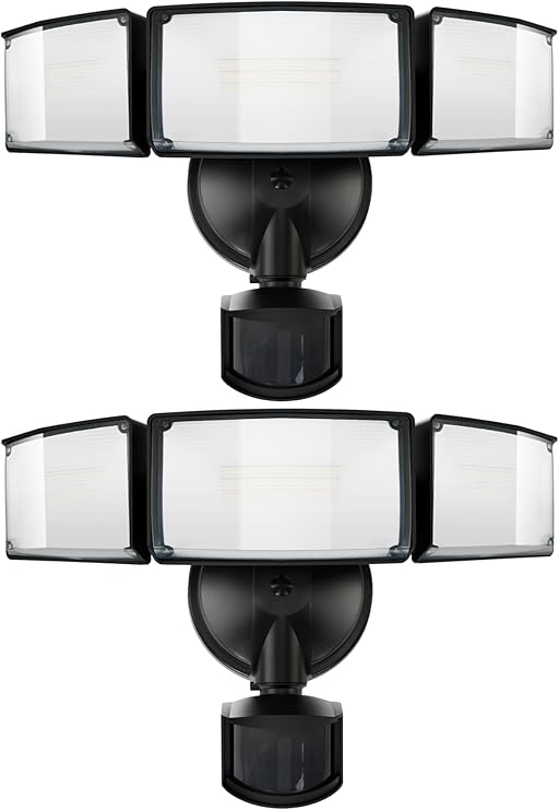 5500LM LED Security Lights Motion Sensor Light Outdoor, 49W, 5000K Daylight,