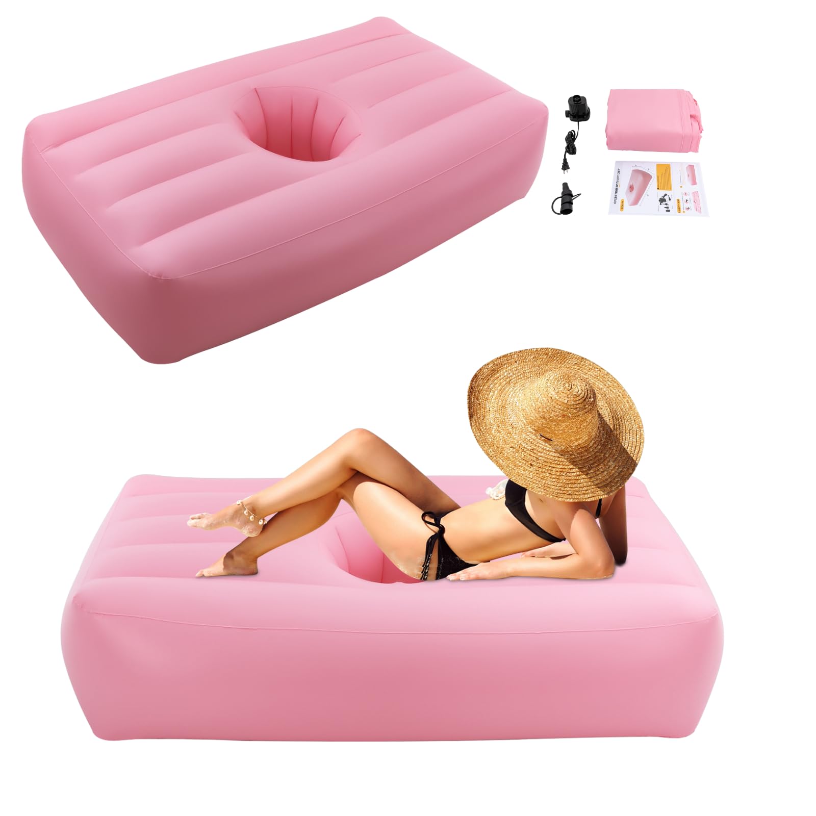 BBL Bed 72" x 40" Inflatable Mattress with Hole