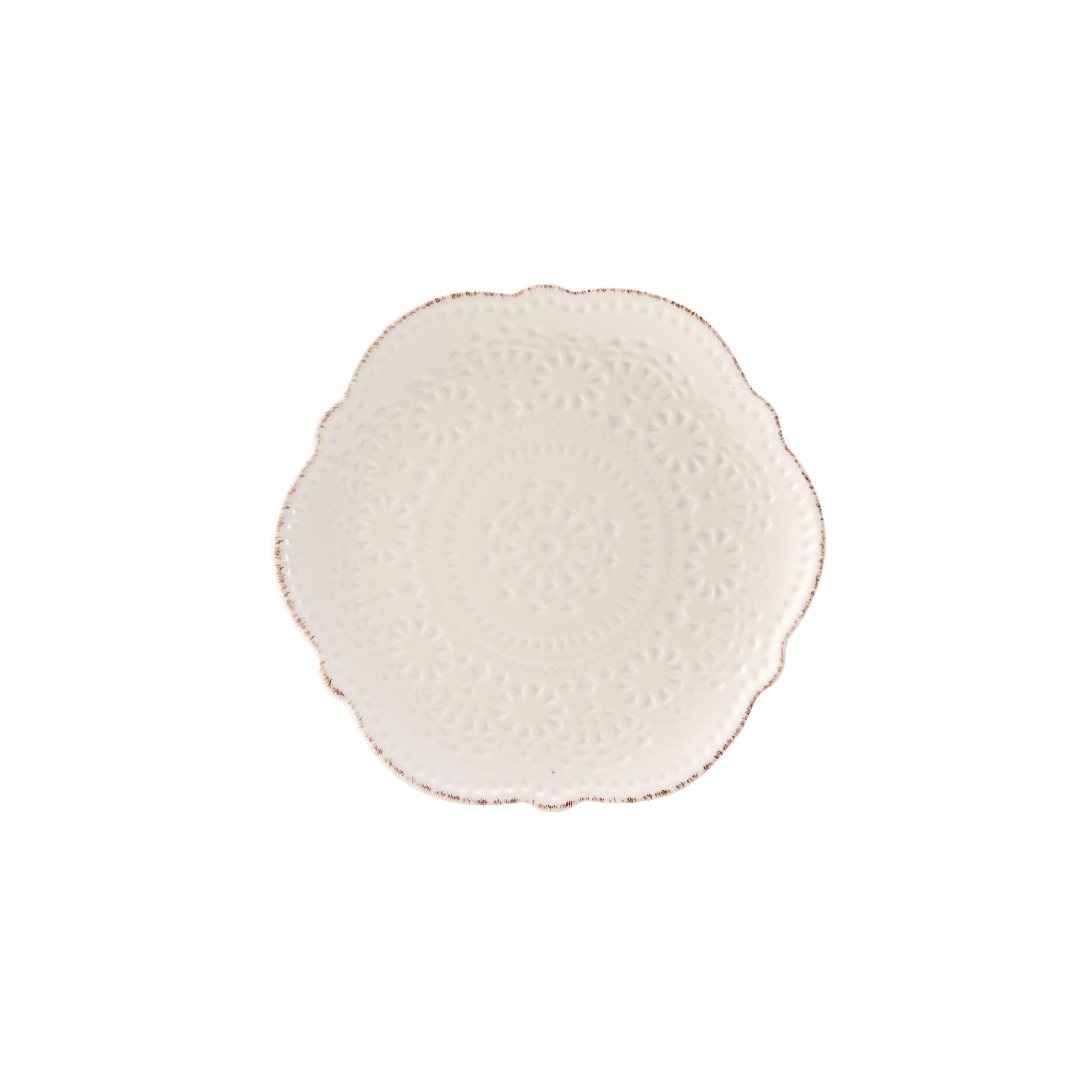 Chateau Cream 16-Piece Stoneware Dinnerware Set, Service for 4, Off White