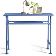 Industrial High Bar Table-Modern Narrow Patio Table-Metal Tall Pub Table