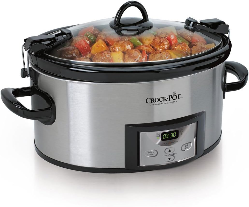 6 Quart Cook & Carry Programmable Slow Cooker with Digital Timer