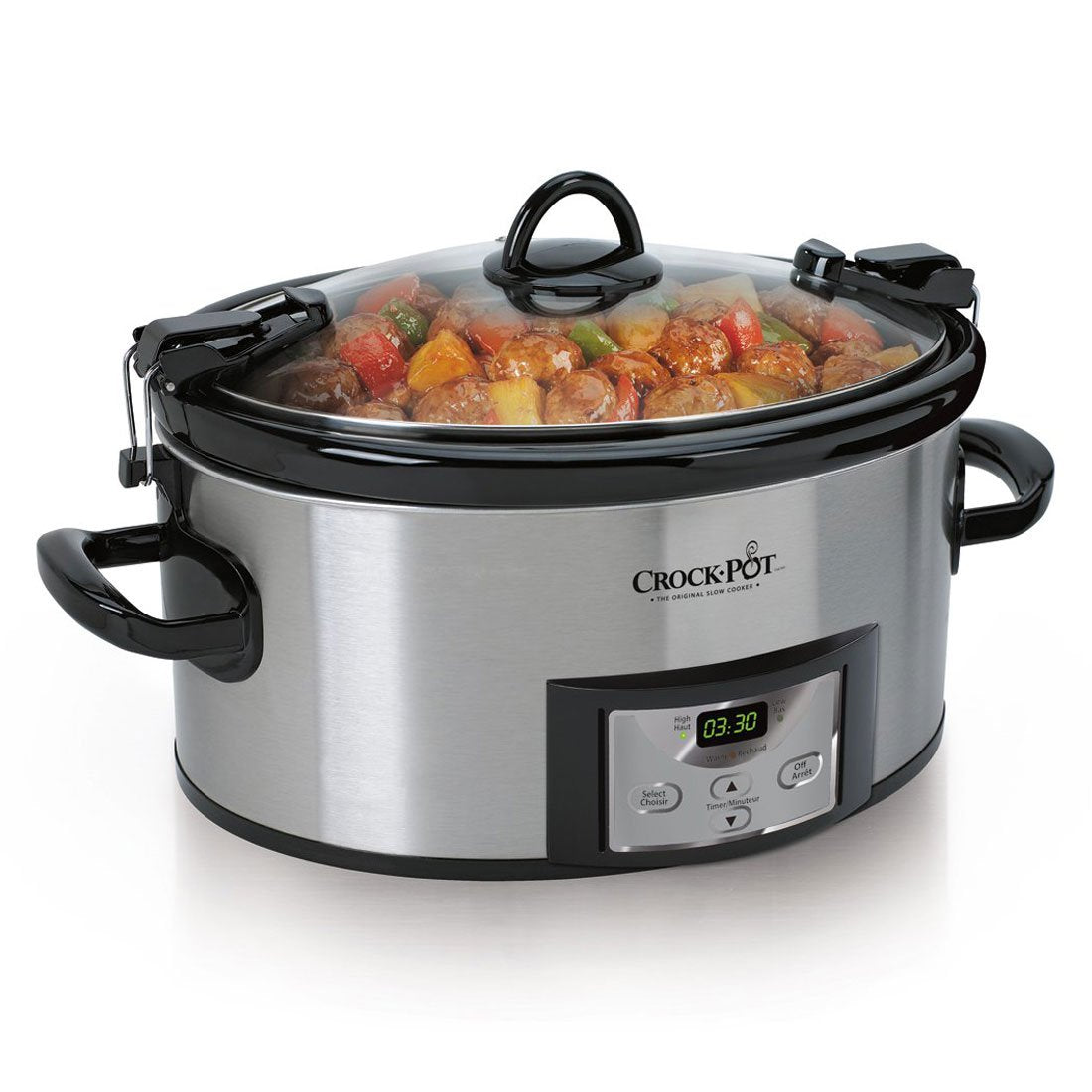 6 Quart Cook & Carry Programmable Slow Cooker with Digital Timer
