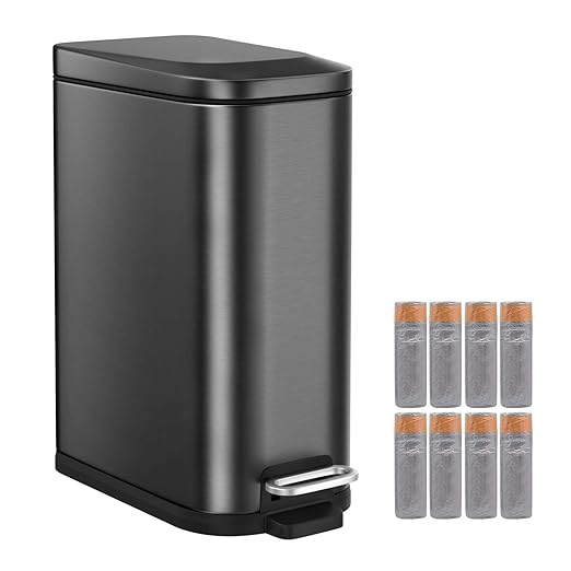 15 Liter/4 Gallon Stainless Steel Trash Can with Soft Close Lid