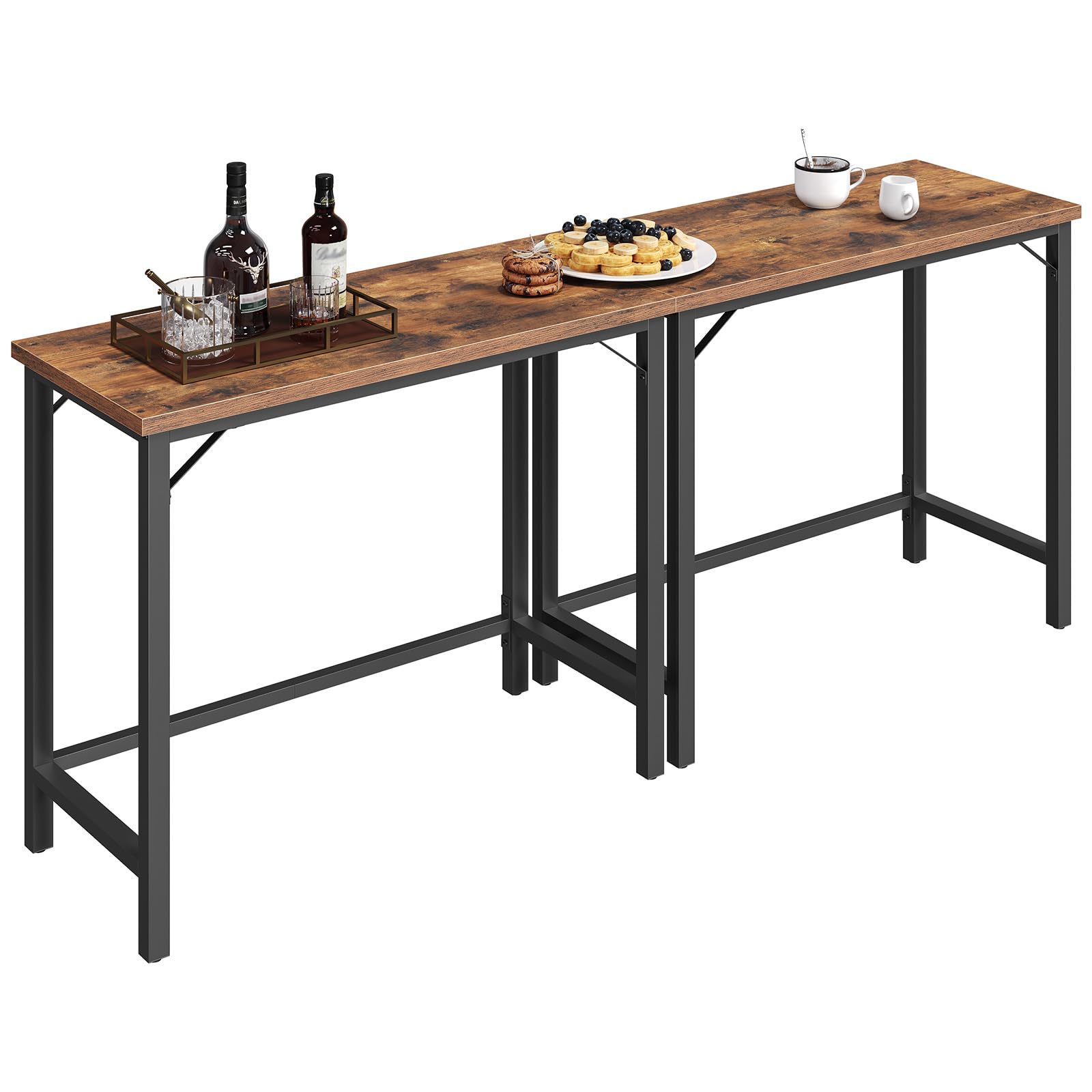 Narrow Bar Table, 63-Inch Pub Table for Dining Room, Counter Bar Tables