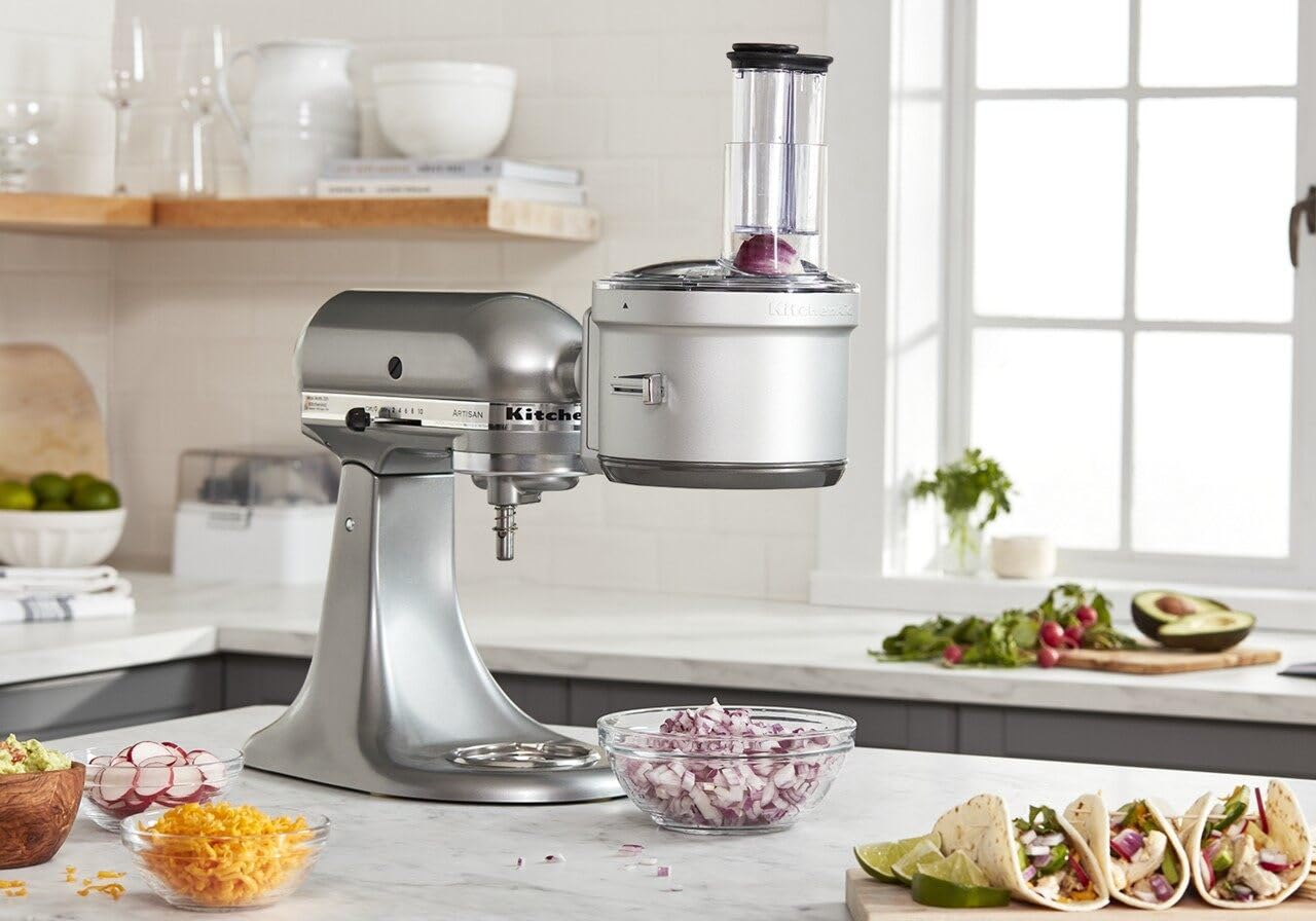 KSM2FPA Food Processor Attachment, Dicing Kit, Silver