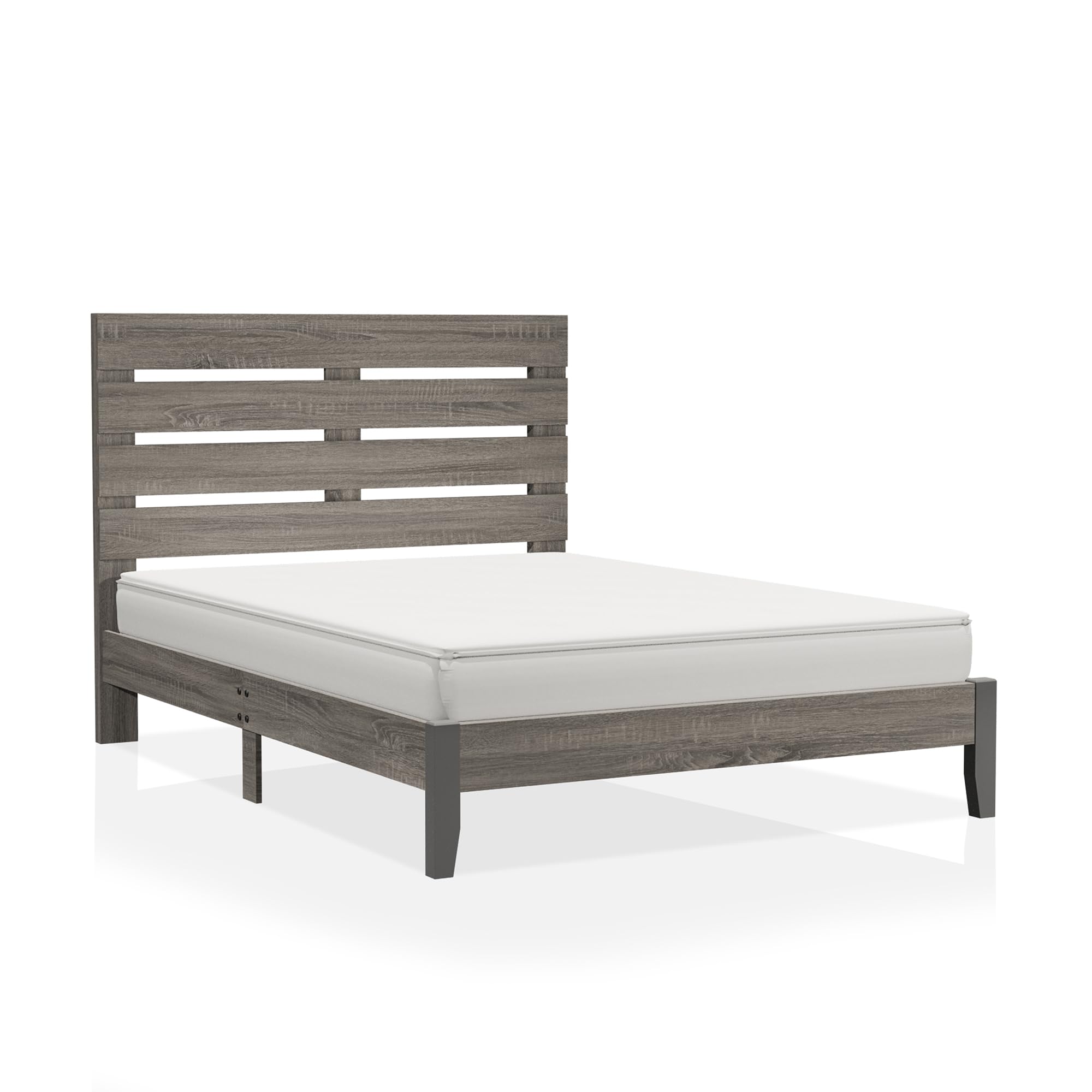 Kaya Transitional Wood Platform Bed with Tapered Legs,Bed Frames
