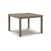 Aria Plains Casual Outdoor Square Dining Table with Umbrella Option, Brown