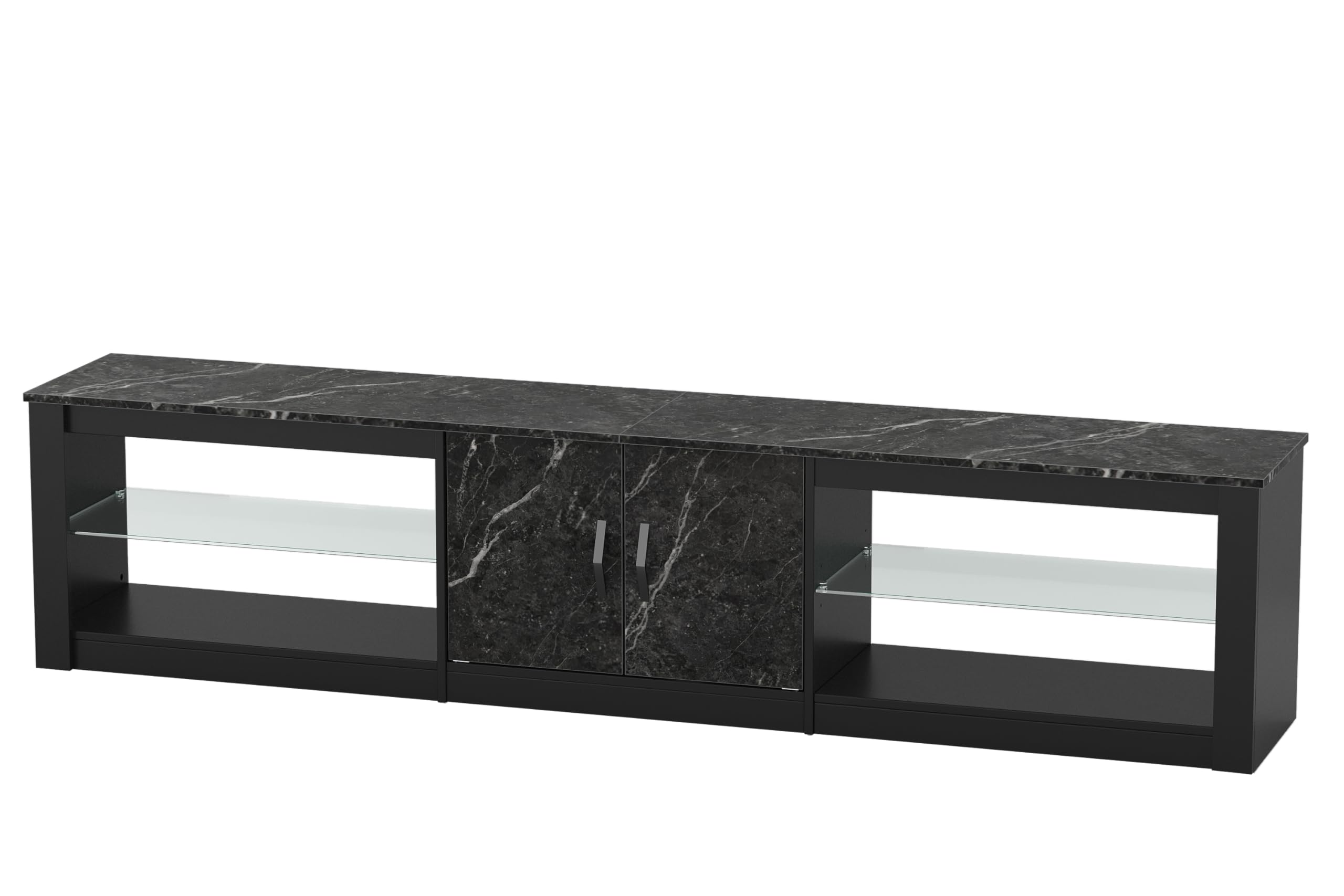 80 Inch TV Stand for 75/85/86 inch TVs, LED Gaming Entertainment Center living room