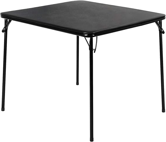 Folding Card Table and Chair Set of 5 Foldable with Padded Upholstery Tabletop