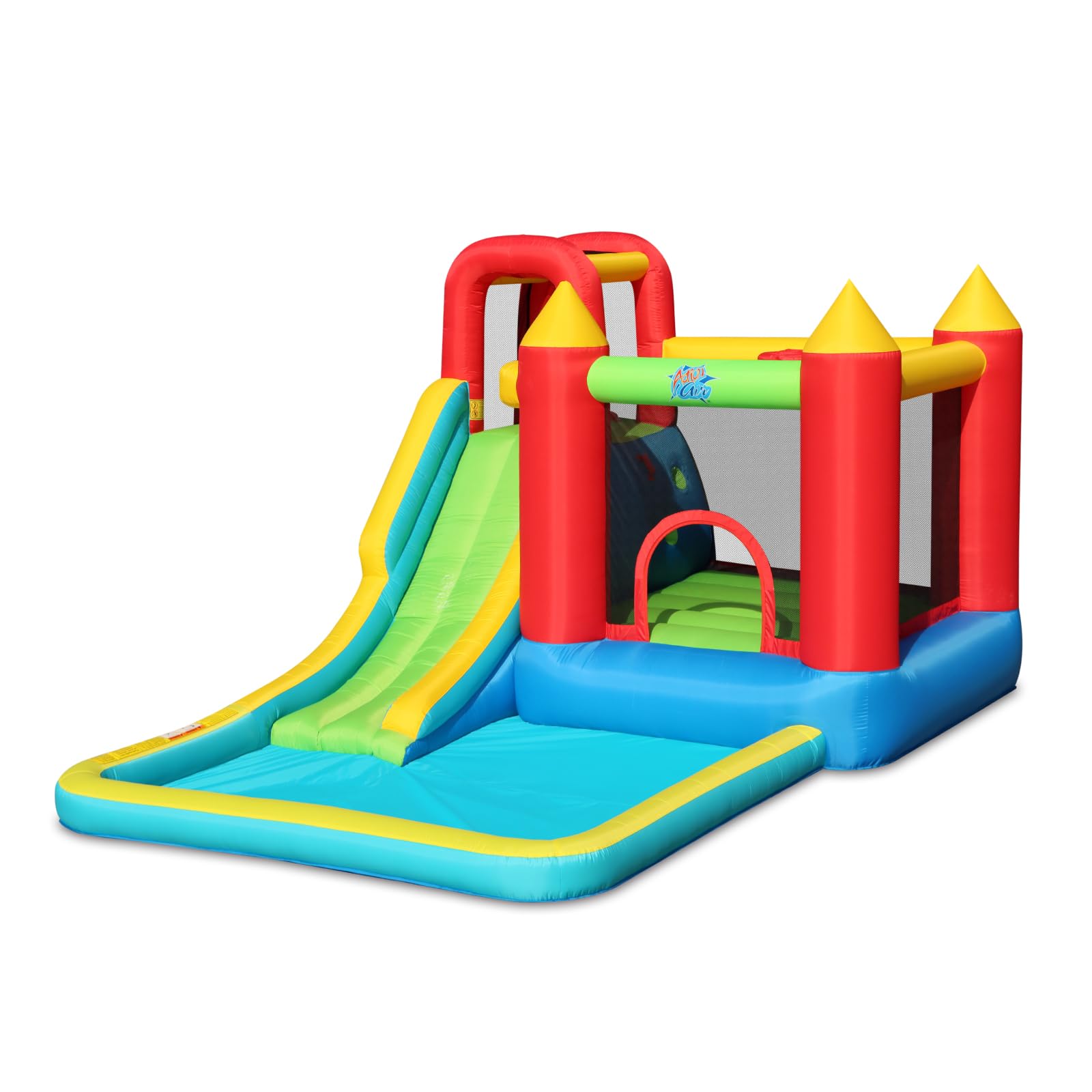 Inflatable Bounce House with Blower, Big Bouncy Area and Slide