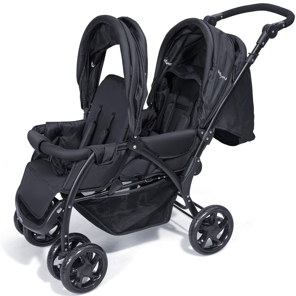 Double Stroller - Foldable Lightweight Twin Stroller with Tandem Seating