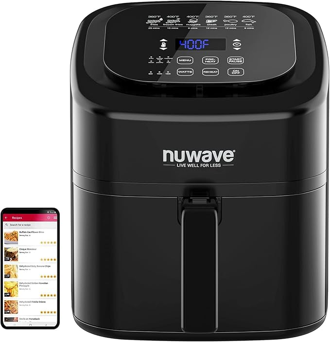 Brio 10-in-1 Air Fryer, 6 QT Airfryer Capacity with Smart Probe