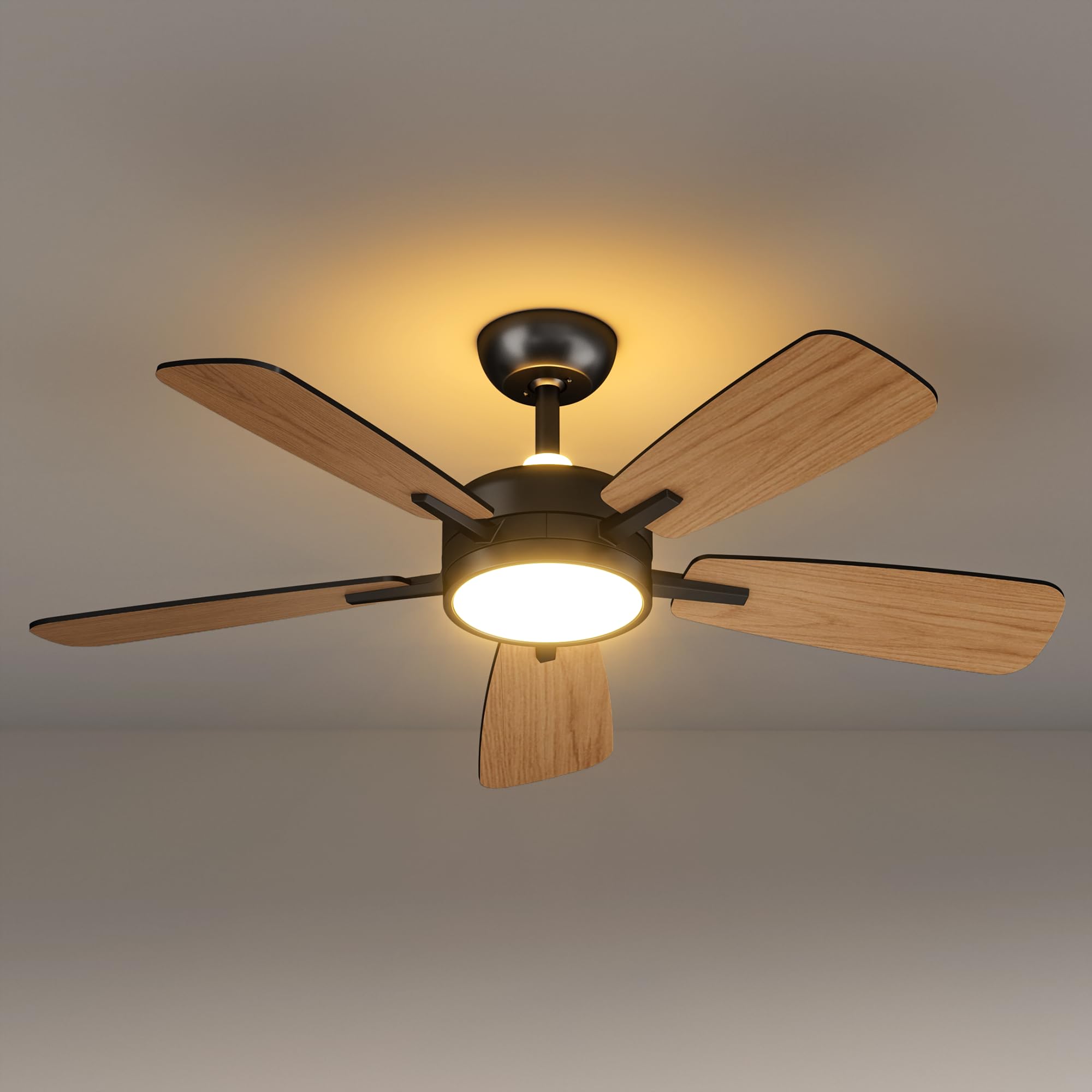 Ceiling Fans with Lights, Large Air Volume Ceiling Fan with Backlight