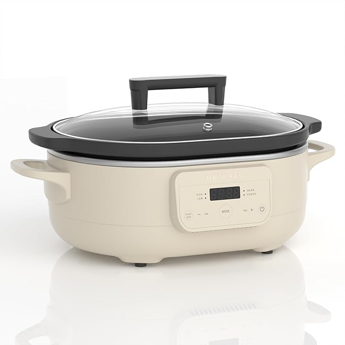 6 Quart Programmable Slow Cooker Removable Healthy Nonstick Pot - Small Kitchen