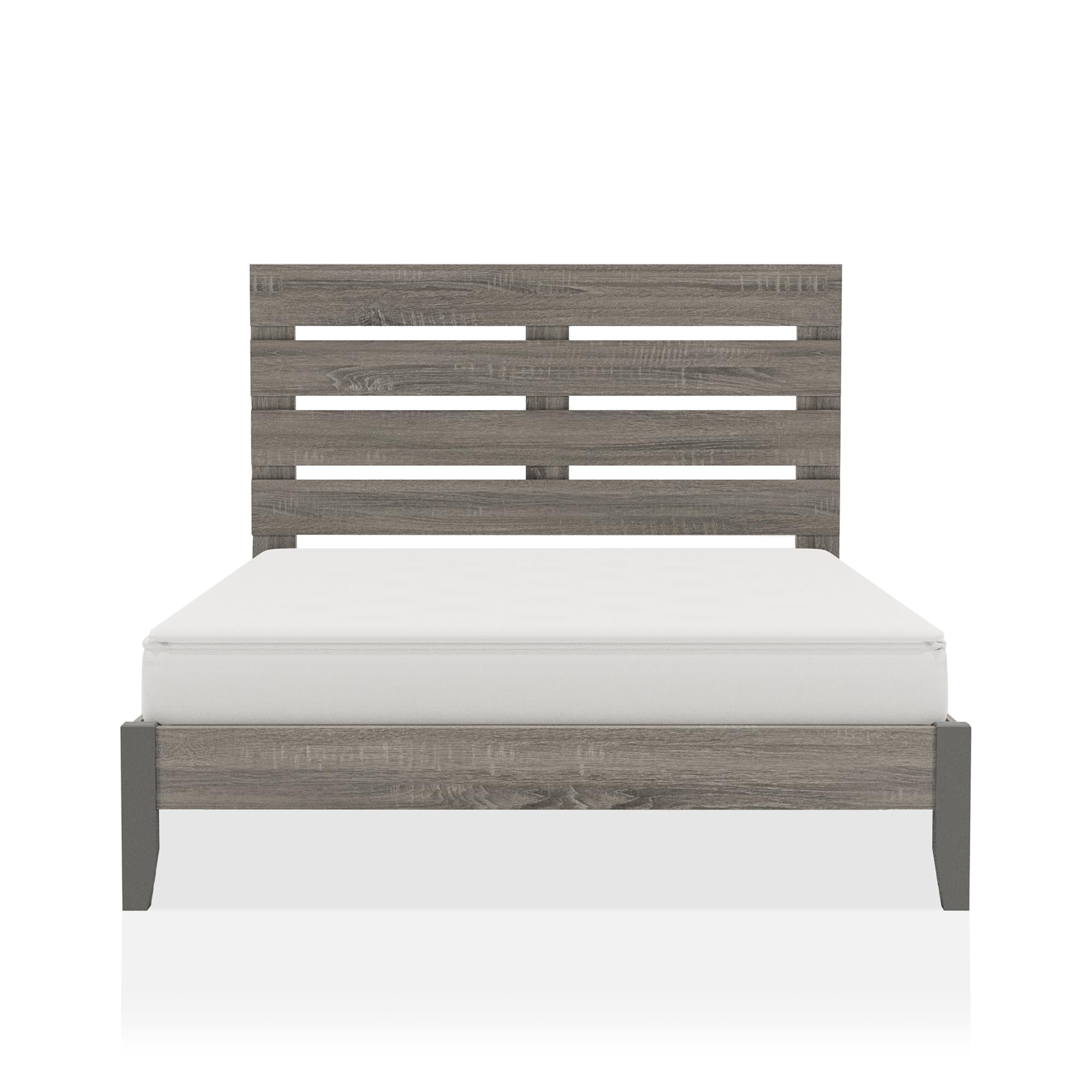 Kaya Transitional Wood Platform Bed with Tapered Legs,Bed Frames