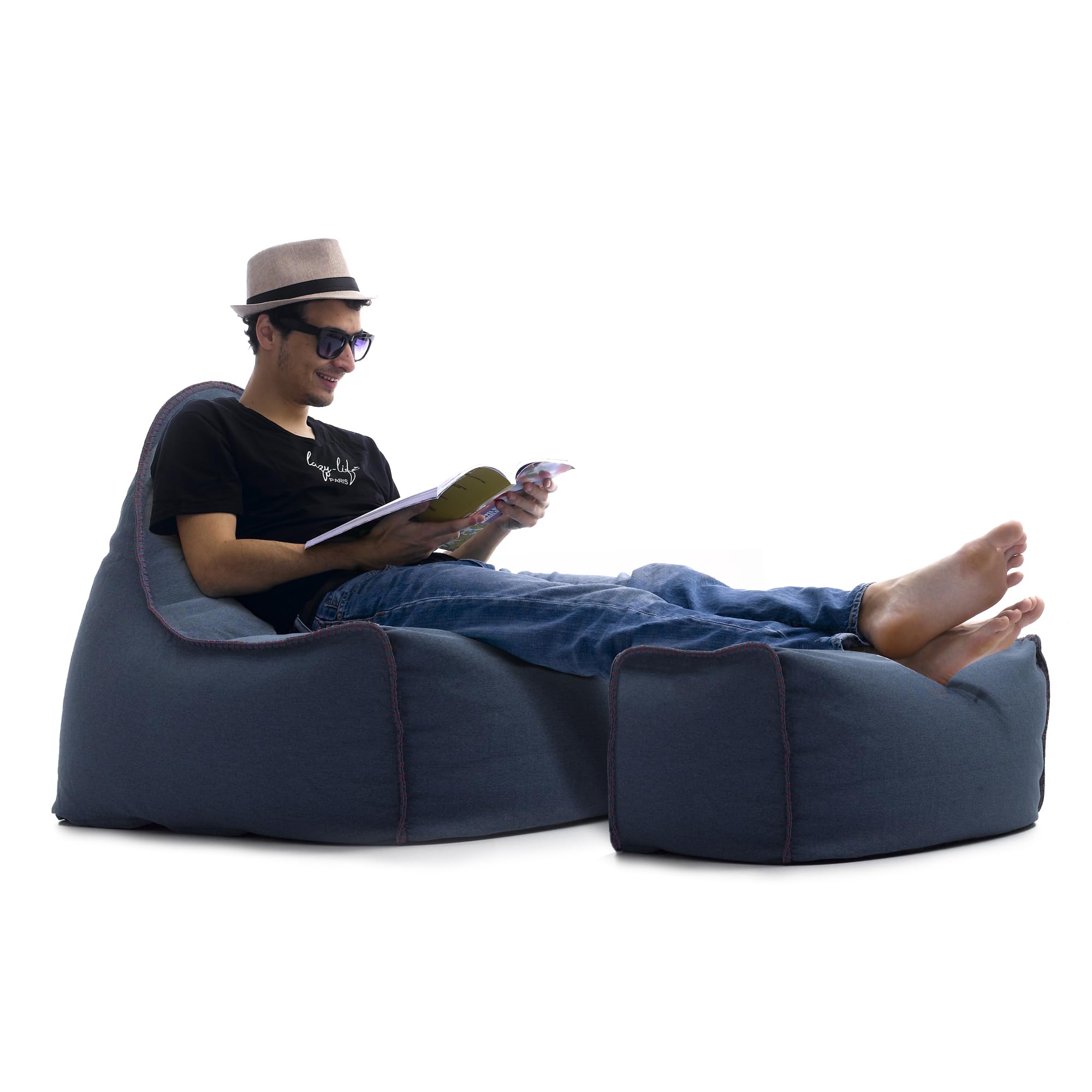 Bean Bag Chair Cover (No Filler) Storage Solution Lazy Sofa Beanbag Chairs