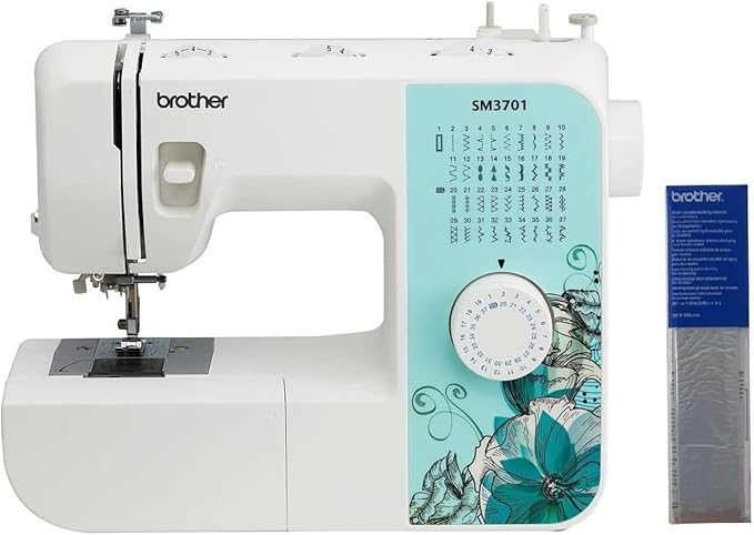 SM3701 Sewing Machine, 12" x 5.8" x 15.3", White