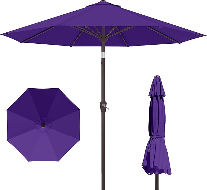10FT Patio Umbrella with Push Button Tilt and Crank