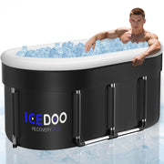 175-Gal Oval Ice Bath Tub with Air Ring, Portable Multi-Layered Cold Plunge