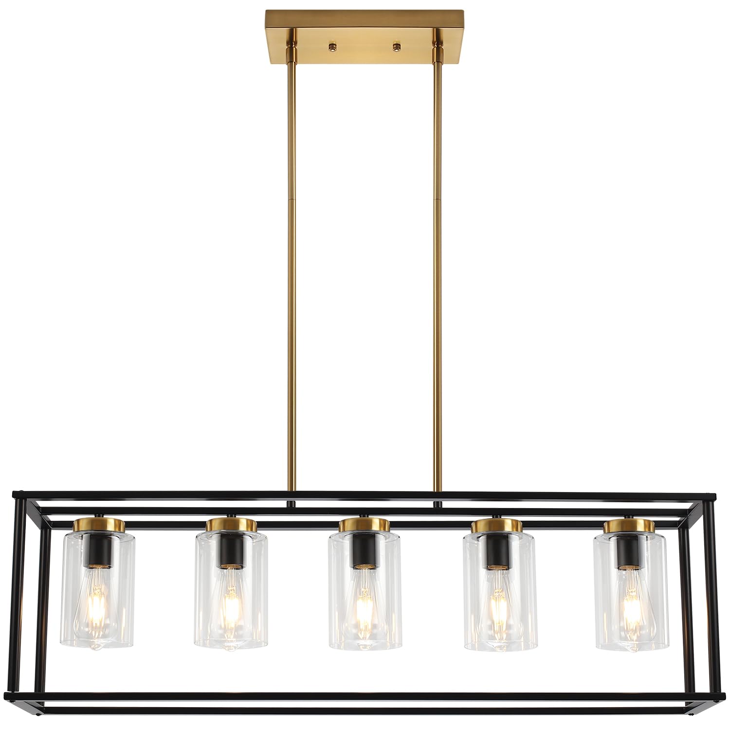 Island Lights for Kitchen, 5 Light Industrial Lighting,36 Inch